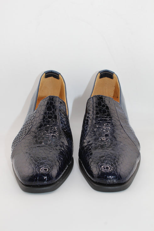 DFC Relax Patent Leather Wedge Loafer Shoes